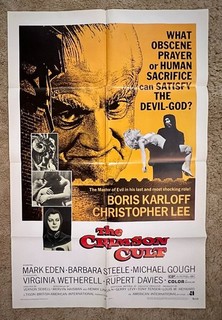 The Crimson Cult 1970 Reprint Movie Poster 27x41 Horror Karloff Lee