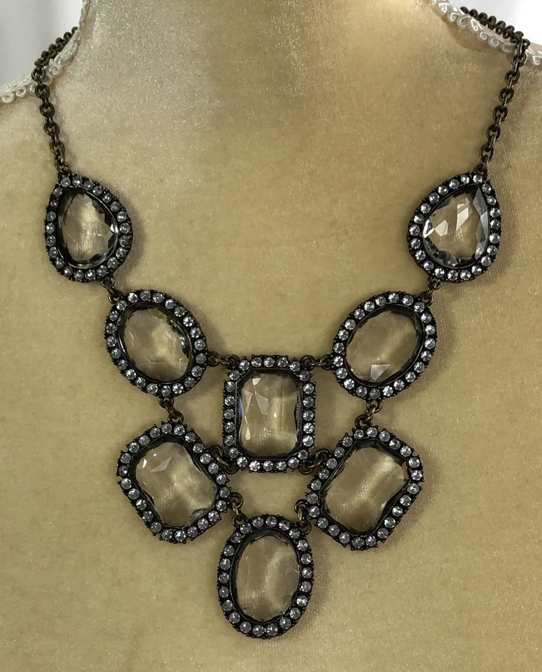 J. Crew ожерелье кристалл нагрудник с мешочком - 18 дюймов длиной - Изображение 2 из 4