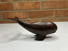 Vintage Ironwood Whale Hand Carved Mexico For JoBa Wooden Figure 8"  READ