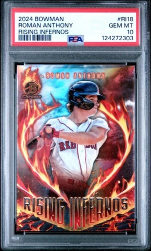 2024 Bowman Chrome ROMAN ANTHONY #RI18 Rising Infernos PSA 10 Gem Mint Red Sox🔥