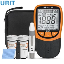 URIT 5-in-1 Blood Lipid Meter -Cholesterol & Triglycerides Tester with 20 Strips
