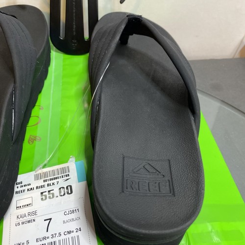 WOMEN'S REEF BLACK KAIA RISE FLIP FLOP BEACH/POOL SANDAL LUG SOLE SIZE 7 -NWT- - Picture 10 of 24