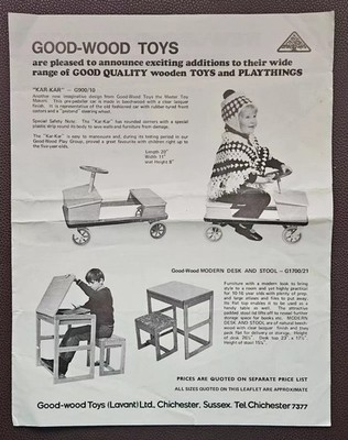 Good-Wood Toys, Chichester.  Vintage Toy Catalogue