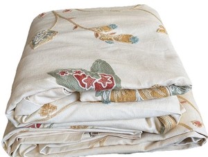 Pottery Barn Margaritte Embroidered Floral 2x Window Curtains Drape Panel 50x84