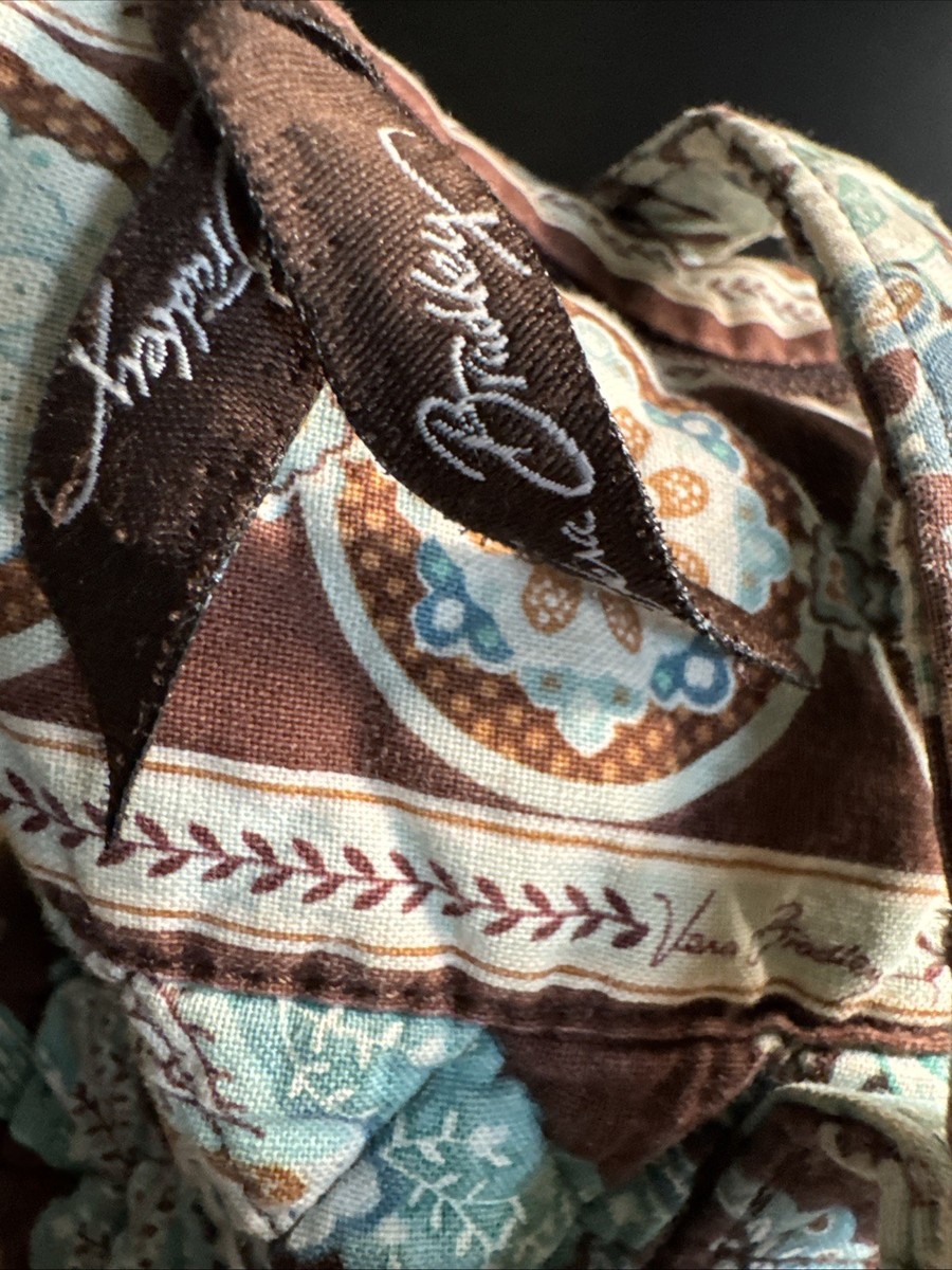 Vtg Vera Bradley Retired “Java Blue” Quilted - Small Original Tote View 3