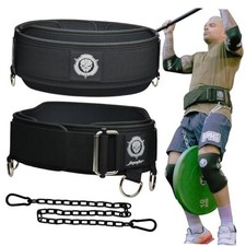 2-in-1 Weightlifting Belt  Dip Belt with Chain for Added Medium Black/Grey