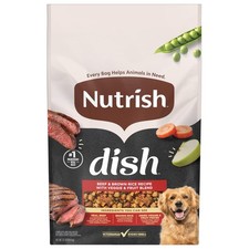 Nutrish Rachael Ray Dish Dry Dog Food Beef  Brown Rice Recipe with Veggie  ...