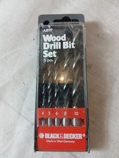 Vintage Black And Decker Wood Drill Bit Set 5 Liece Made In West Germany