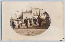 Bonesteel South Dakota SD Parade Land Co Baseball Real Photo Postcard RPPC 1913