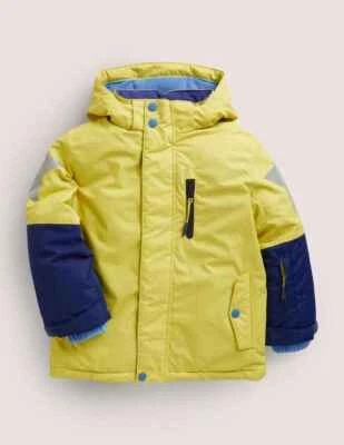 MINI BODEN BODEN ALL WEATHER WATERPROOF SKI SNOW COAT JACKET YELLOW AGES 2-14