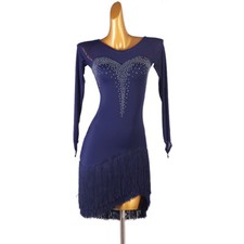 Latin Dance Dress Salsa Tango Cha cha Ballroom Rhinestone Competition Dress F825