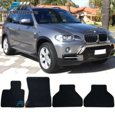 07-12 E70 X5 4Dr Black Nylon Nonskid Floor Mats Carpets 4PC FOR: (BMW)