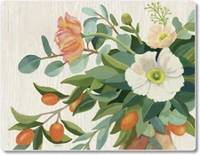 CounterArt Fresh Poppies Tempered Glass Counter Saver 10 Inch By 8 Inch