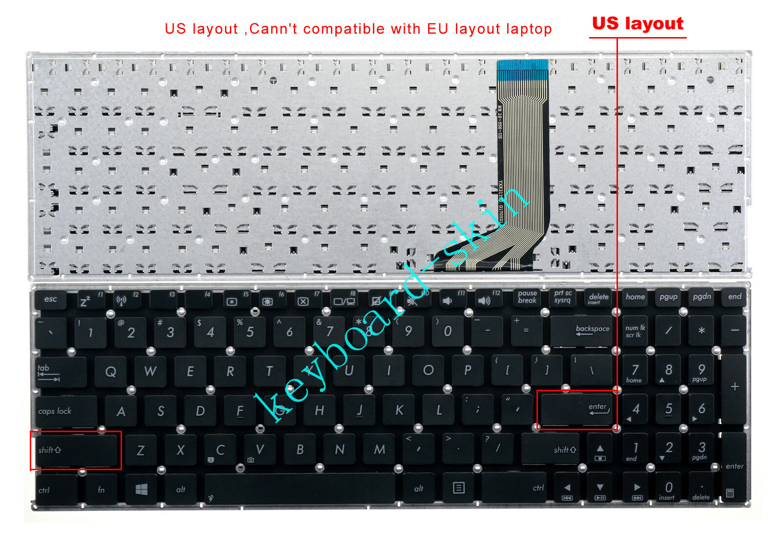 New For ASUS F556 F556U F556UA F556UB F556UF F556UJ series US Laptop Keyboard