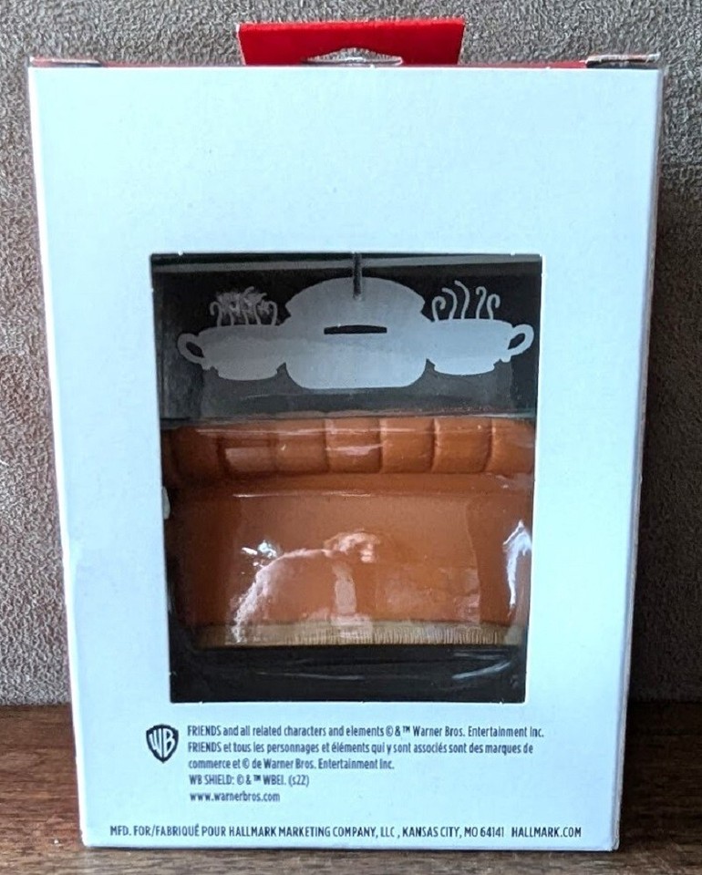 Hallmark Red Box Friends Christmas Ornament, Central Perk Café Couch