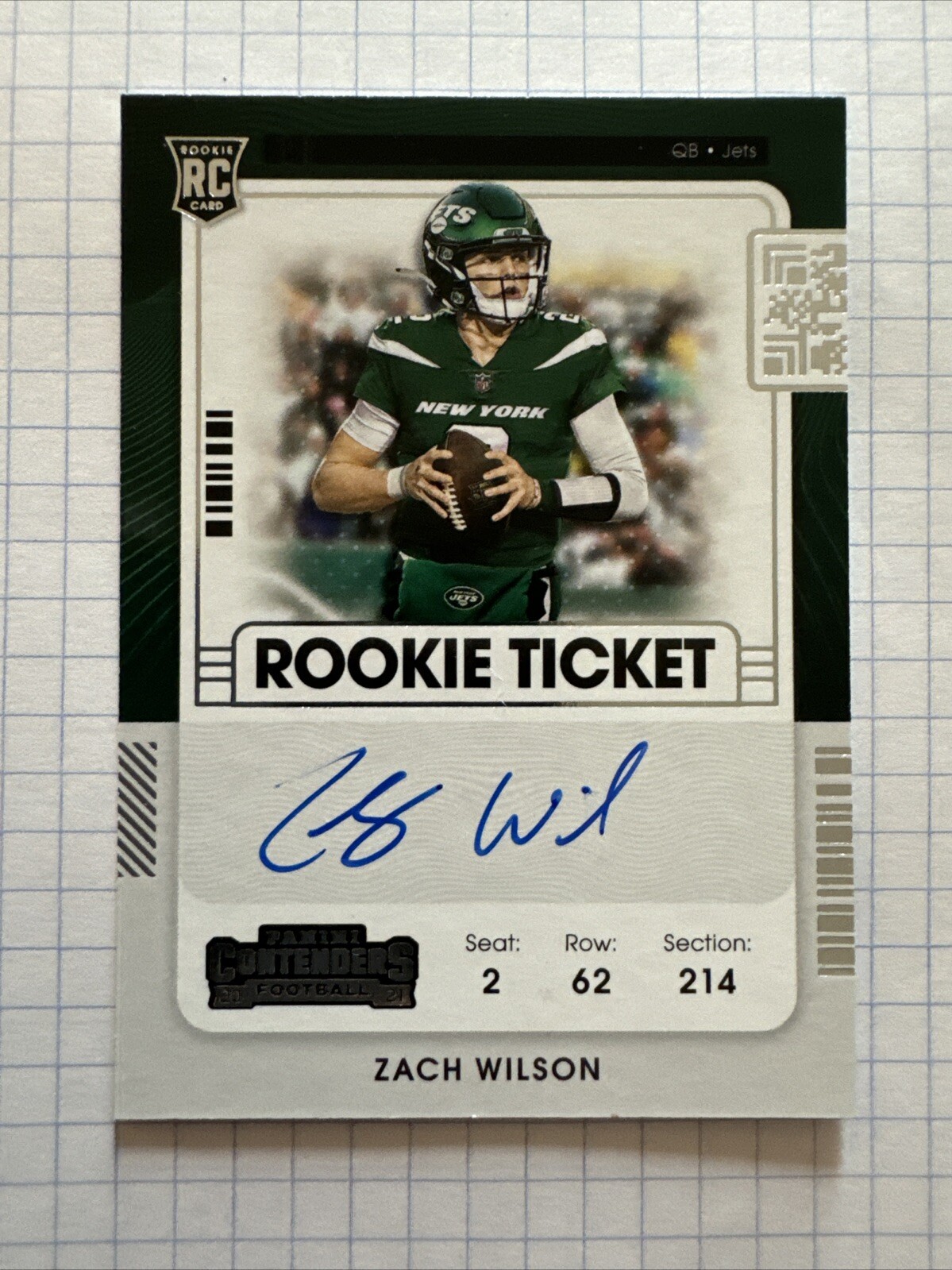 Zach Wilson - Auto Rookie - 2021 Panini Contenders - Rookie Ticket - No. 102