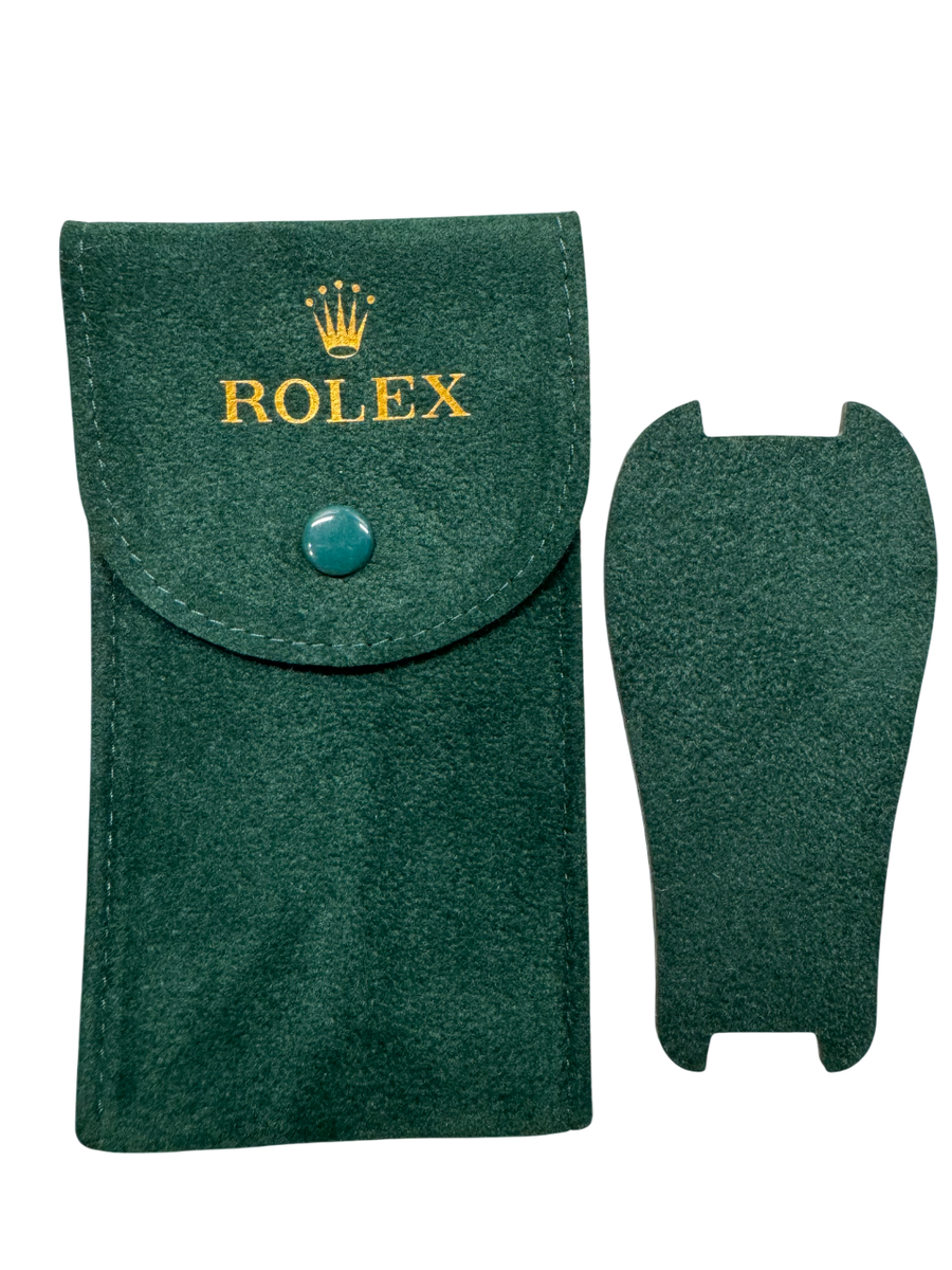ROLEX GREEN SOFT VELVET TRAVEL POUCH - 1PC - SERVICE POUCH W