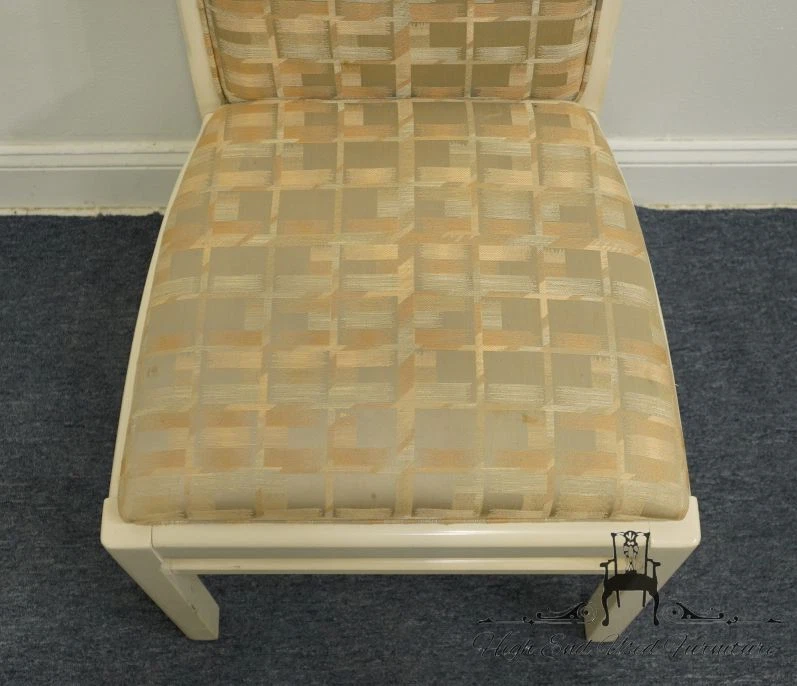 ALTAVISTA LANE Contemporary Modern Cream / Off White Lacquered Dining Side Ch... - Image 4 of 4