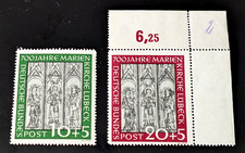 DEUTSCHLAND 1951 Mi139+140** 700 Jahre Marienkirche Lübeck Satz Briefmarke Stamp