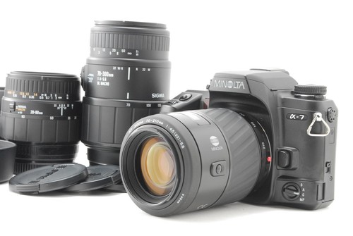【N MINT+++】 Minolta a7 α7 DSLR 70-210mm Sigma 28-80mm 70-300mm 3Lens Set JAPAN - Picture 2 of 13
