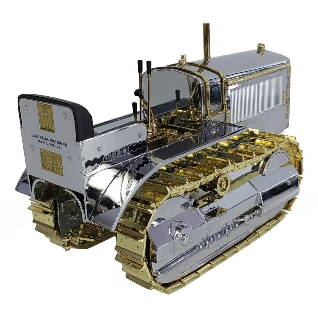 DM 1/16 Cat Twenty Tractor 100th Anniversary Chrome Gold Diecast