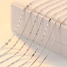 S925 Sterling Silber Casual Standard Halskette für Herren und Damen