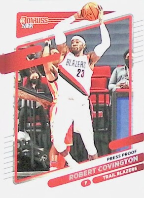 2021-22 Donruss NBA Basketball Trail Blazers Press Proof Robert Covington