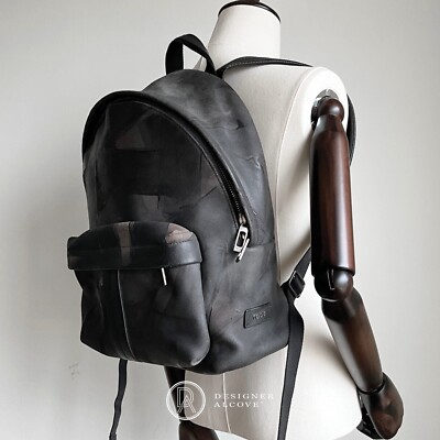Tod's Zaino Backpack in Black Textured Suede Leather Limited