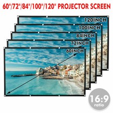 60/72/84/100/120'' Projector Screen 16:9 Projection HD Home Theater Movie Screen