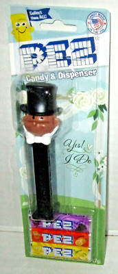 YES I DO! - All New Wedding PEZ! Groom (Dark Skin Tone) Carded