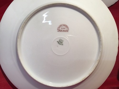Haviland Limoges Dinner Plates 9 5/8" Blue Floral Pattern Set Of 4 (H4) - Picture 7 of 7