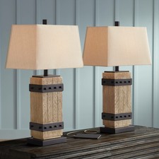 mainstays washed wood table lamp