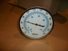 Trerice B8560605 Bi-Metal Thermometer 20-240F 1/2 IN NPT 6" Stem