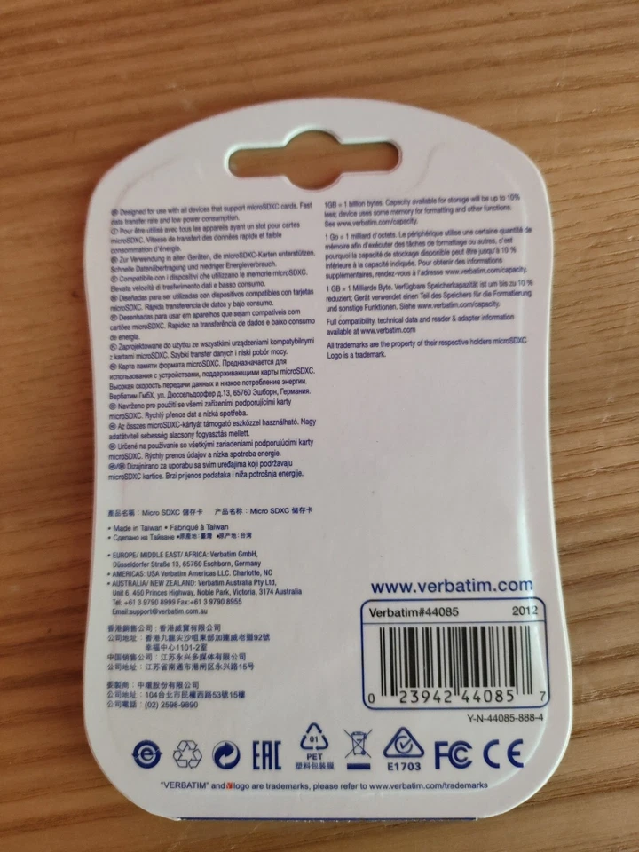 Verbatim MicroSD 128GB Verbatim PREMIUM UHS-1 Card + ADP 44085 - Immagine 2 di 2