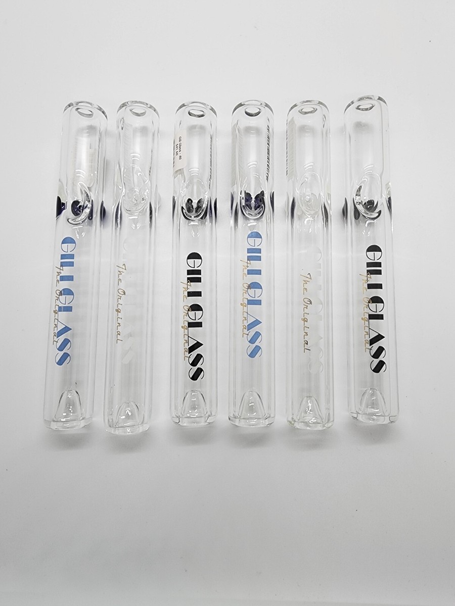 glass tobacco pipes for sale Pack of 6 Heavy Glass Steam Roller Pipes - 7