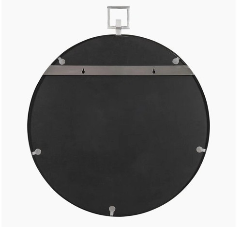 Greyleigh Alyshia Round Metal Framed Wall Mirror 27.75'' H X 24'' W X 1', Silver - Picture 5 of 6