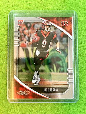 JOE BURROW ROOKIE CARD JERSEY #9 BENGALS RC 2020 Panini Absolute SILVER FOIL LSU