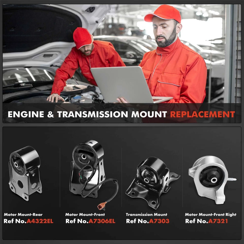 Soporte de motor y transmisión 4 piezas para INFINITI I30 I35 3,0 L 3,5 L automático Foto 2 de 4