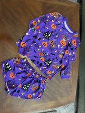 Disney Halloween Pajamas Women  s Stitch 2 Piece Fleece Set Medium Top  Shorts