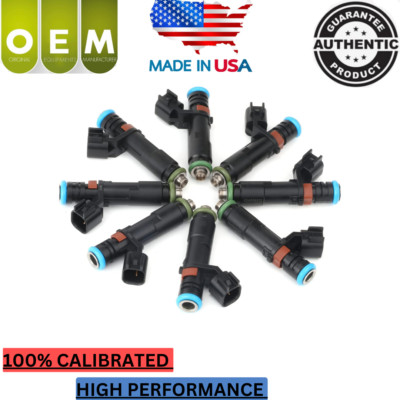 x8 NEW GENUINE OEM SIEMENS FUEL INJECTORS FOR 2005, 2006 Lincoln Mark LT 5.4L V8