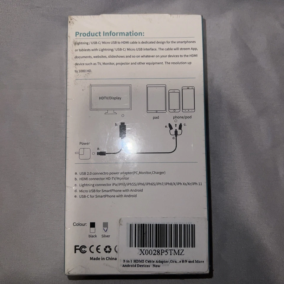 Cable Resolution 3 In 1 HDTV 1800mm Up to 1080HD Capable of attaching to 4 items - Image 3 of 3