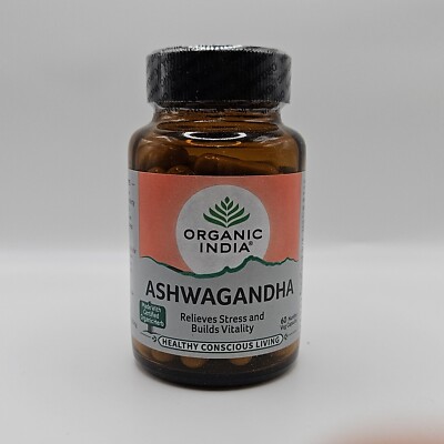 Organic India Ashvagandha OFFICIAL USA 3 BOX 180 CAPS Vegetarian Botanical Herbs