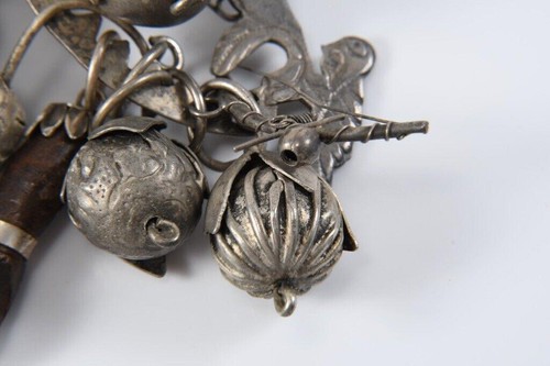 Vintage Ragastens Silver Penca de Balangandan Brazilian Slave Amulet Chatelaine - Picture 12 of 12