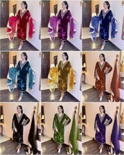Ready made Velvet Suits Pakistani Salwar Kameez Indian Wedding Party Bollywood