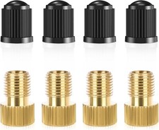 Brass Presta Valve Adapter to Convert Presta to Schrader and Inflate Tires with