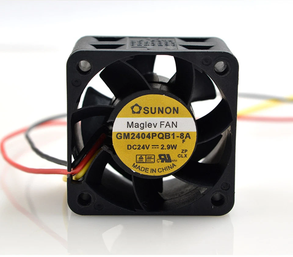 SUNON Cooling Fan GM2404PQB1-8A 24V 3.9W 4028 4CM 40X40X28mm 1.6"x1.6"x1.12" - Image 2 of 3