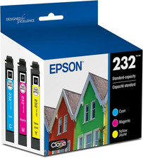Epson 232 Claria Ink Standard Capacity Color Combo Pack T232520-S Works with W