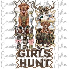 Sublimation Print Girls Hunt Ready To Press Paper Ink Heat Transfer