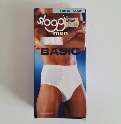 Sloggi Men's Single Pair Basic Maxi Brief White Size 38 Waist