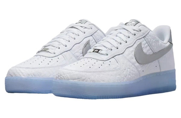 Talla 11.5 Nike Air Force 1 Low '07 'Cocodrilo Blanco Azul Tint IR1981-100 Hombre 3